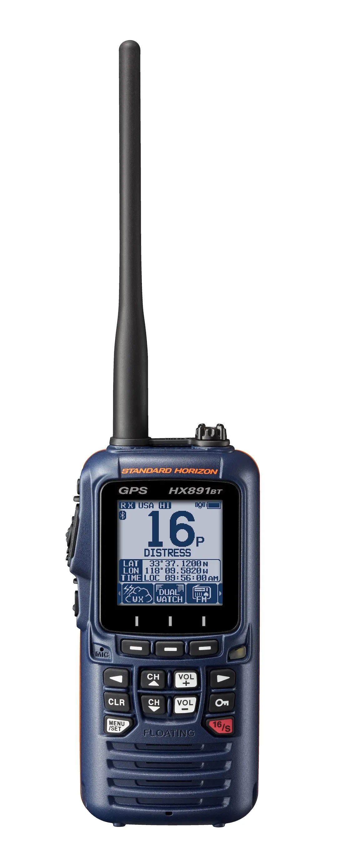 HX891BTNB – STANDARD VHF Radio, Handheld United States/ Canadian/ International Channels 6 Watt Power Output NOAA Wea...